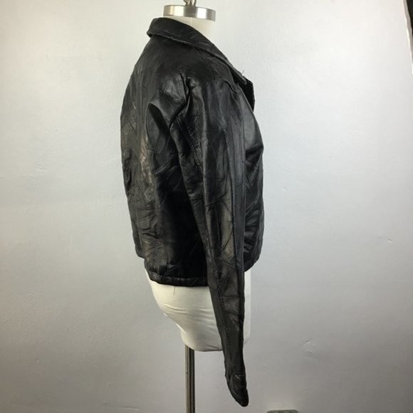 Italian Stone Design Genuine Leather Jacket Sz XL - Picture 6 of 15